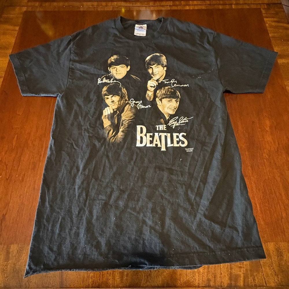 The Beatles Portrait Graphic T Shirt‎ Large 2001 Apple Corps Band Tee